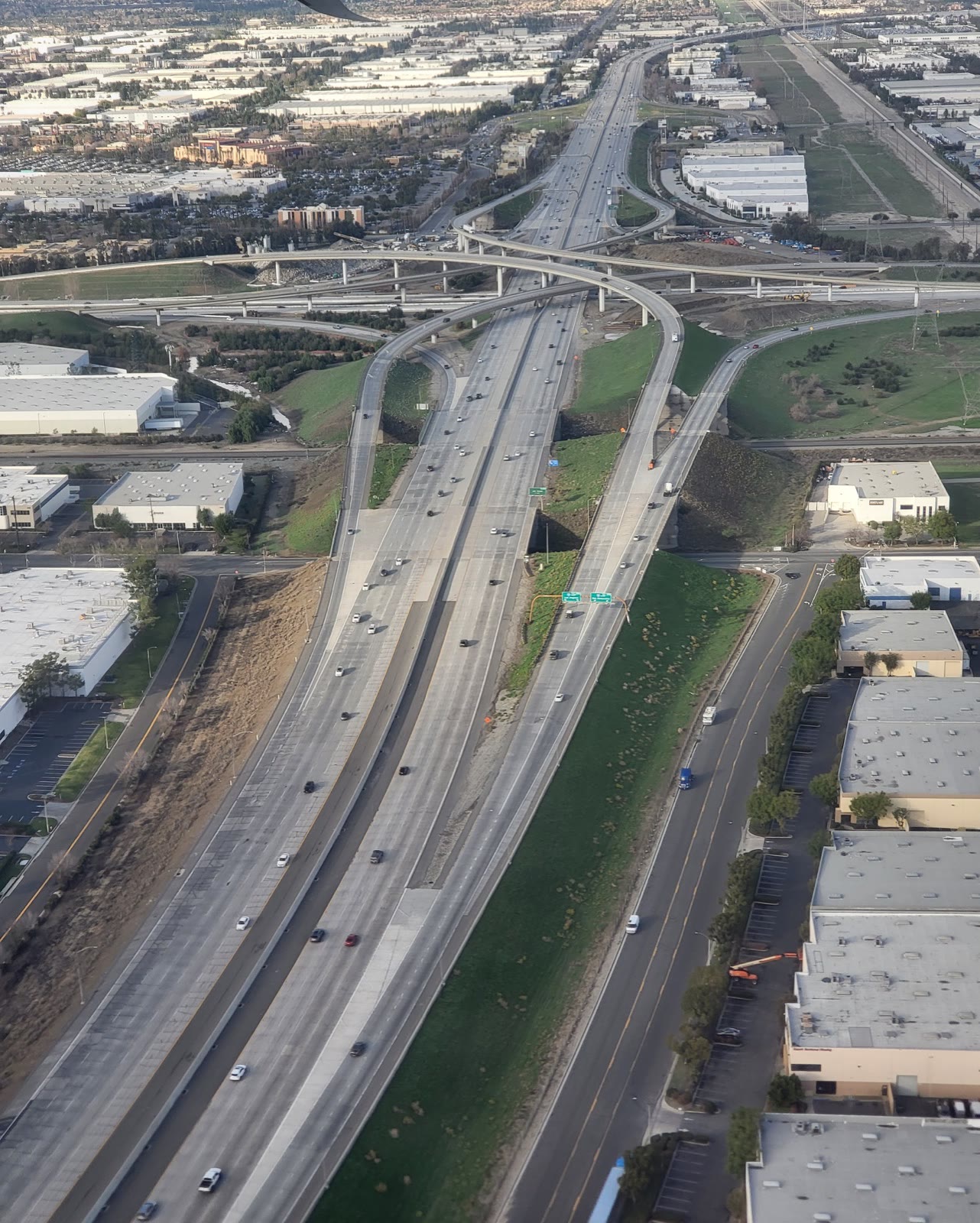 Interstate 10 and Interstate 15 interchange in Ontario, California